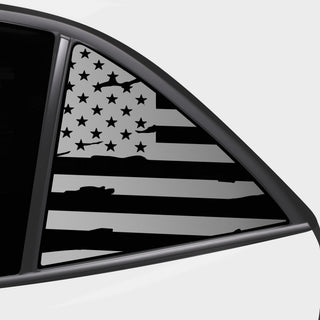 Quarter Window American Flag Vinyl Decal Stickers Fits Toyota Corolla Hatchback 2019 - 2025 - Bogar Tech Designs