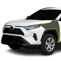 Fits Toyota RAV4 2019-2024 Precut Premium Gloss Black Carbon Fiber Fender Paint Protection Film PPF Decal Film Kit