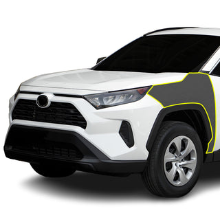 Fits Toyota RAV4 2019-2024 Precut Premium Gloss Black Carbon Fiber Fender Paint Protection Film PPF Decal Film Kit Cover