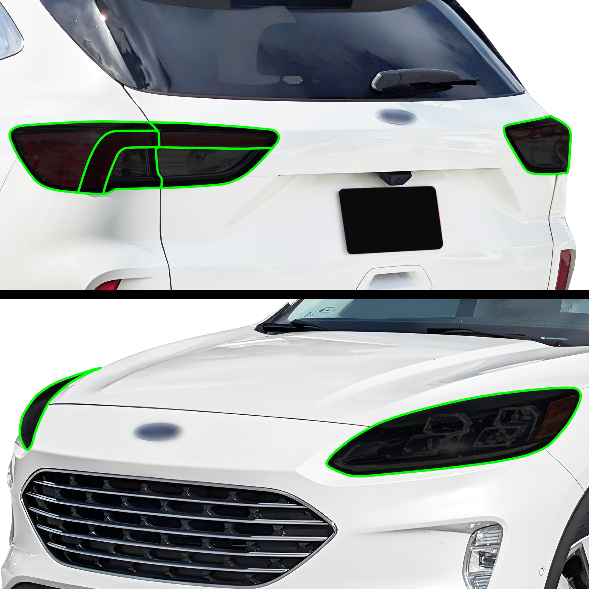 18-20 Ford F-150 Precut Full Tail & Headlight Tint Vinyl Smoked Covers Film - Foto 6