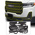 Vinyl Chrome Delete Grille Side Window Blackout Decal Stickers Overlay Film Fits GMC Acadia 2020-2023