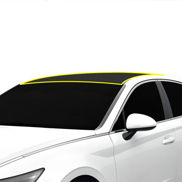 Fits Hyundai Sonata 2020-2023 Precut Premium Gloss Black Carbon Fiber Roof Paint Protection Film PPF Decal Film Kit