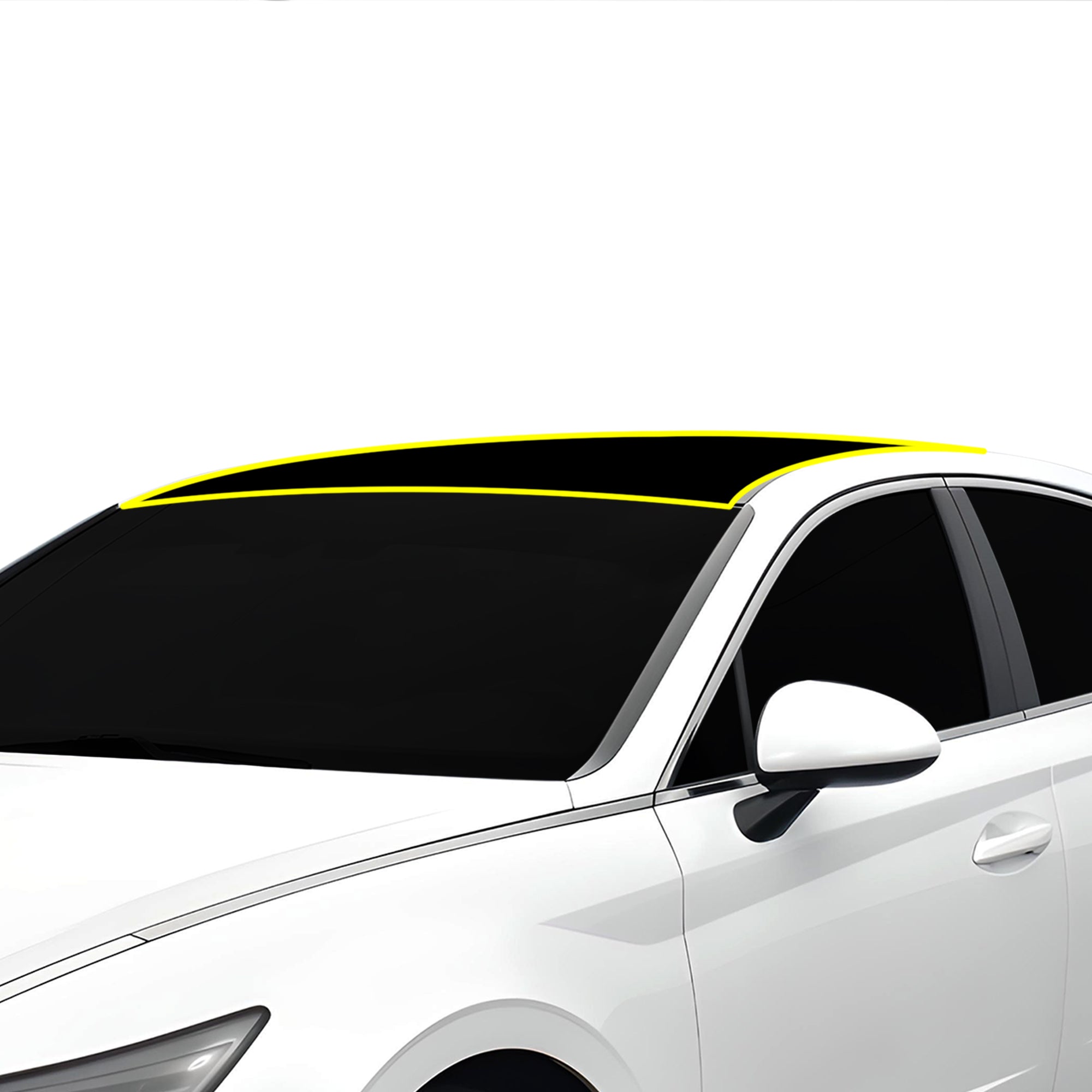 Fits Hyundai Sonata 2020 - 2023 Precut Premium Gloss Black Carbon Fiber Roof Paint Protection Film PPF Decal Film Kit - Bogar Tech Designs