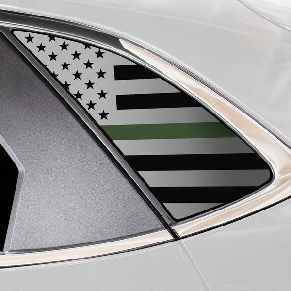 Quarter Window American Flag Vinyl Decal Stickers Fits Mazda Cx-30 2020-2024