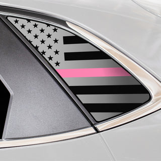 Buy thin-pink-line Quarter Window American Flag Vinyl Decal Stickers Fits Mazda Cx-30 2020-2024