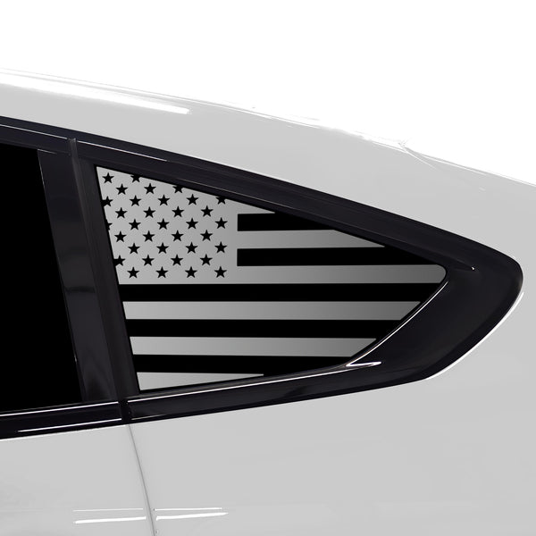 Fits BMW X6 2019-2023 Quarter Window American Flag Vinyl Decal Stickers