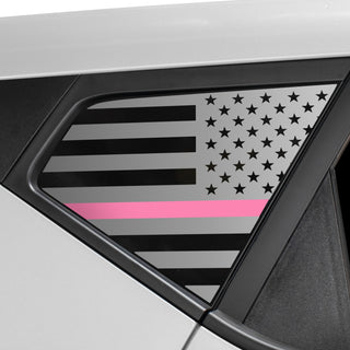 Buy thin-pink-line Quarter Window American Flag Vinyl Decal Stickers Fits Kia Soul 2020-2024