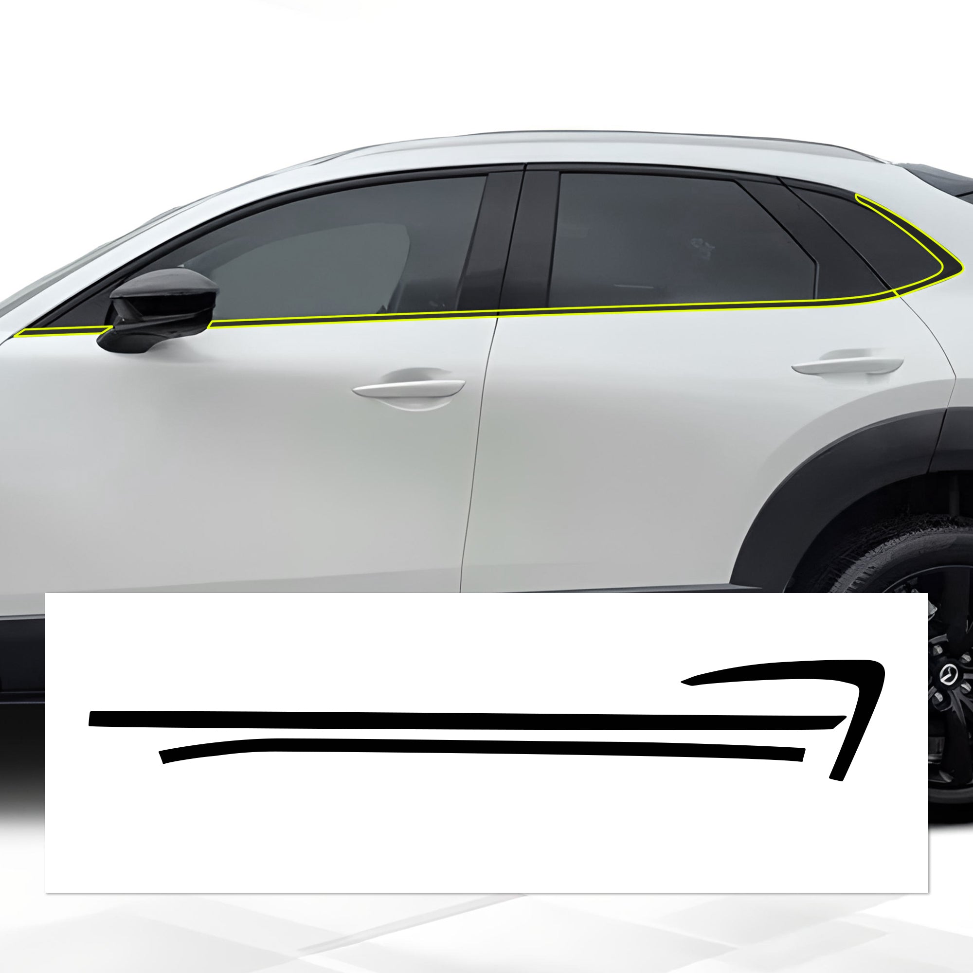 Vinyl Chrome Delete Grille Side Window Rear Blackout Decal Stickers Overlay Film Fits Mazda Cx - 30 2020 - 2025 - Bogar Tech Designs