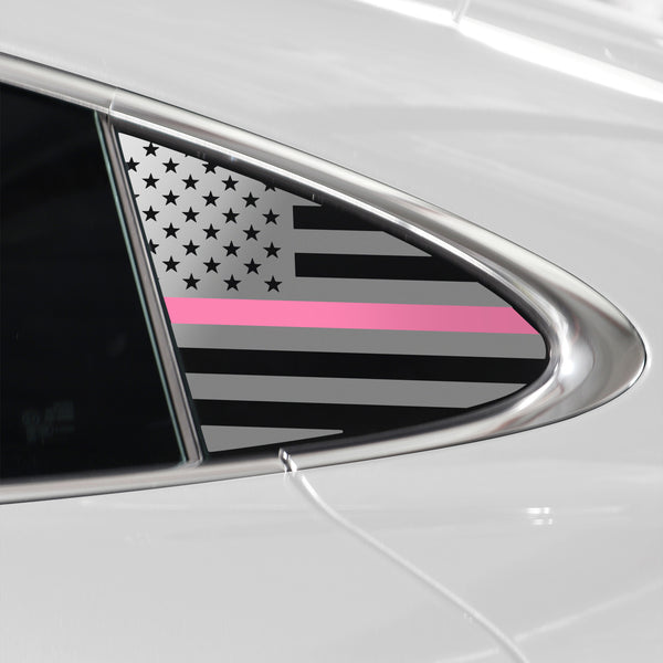 Quarter Window American Flag Vinyl Decal Stickers Fits Porsche Taycan 2020-2024