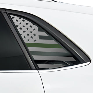 Buy thin-green-line Quarter Window American Flag Vinyl Decal Stickers Fits Volkswagen Atlas Cross Sport 2020 - 2024