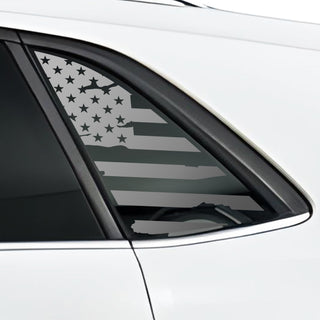 Buy distressed-black Quarter Window American Flag Vinyl Decal Stickers Fits Volkswagen Atlas Cross Sport 2020 - 2024