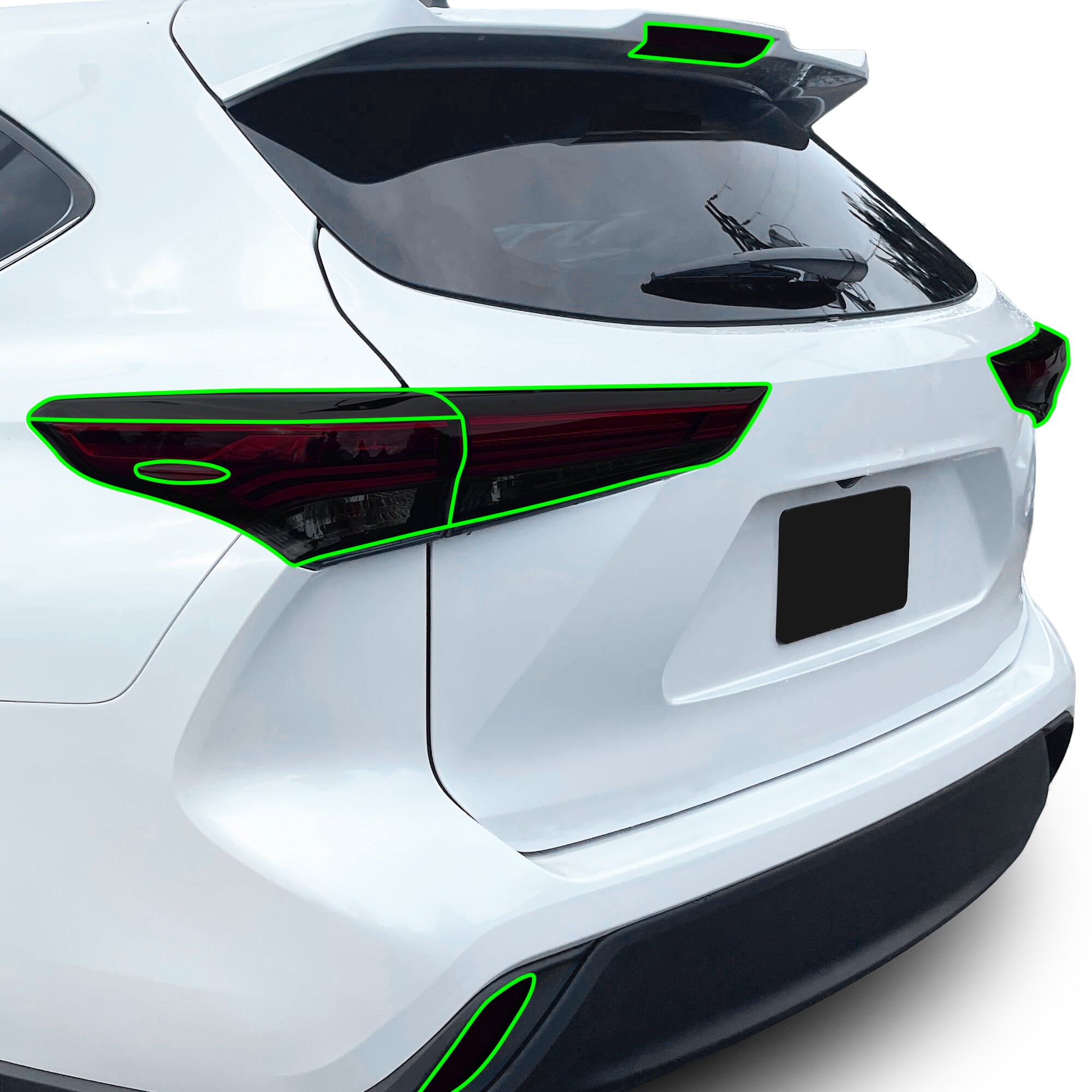 Full Headlight Taillight Precut Smoked PPF Tint Kit Film Overlay Fits Toyota Highlander 2020 - 2025 - Bogar Tech Designs