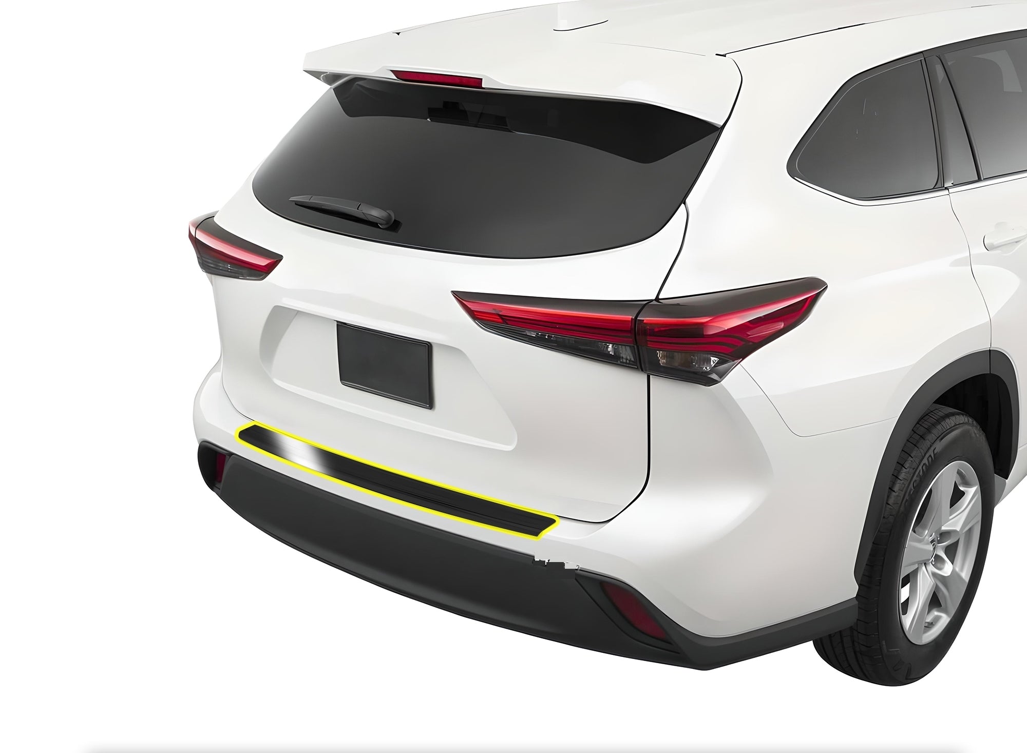 Vinyl Chrome Delete Sides Front Rear Bumper Trim Blackout Decal Stickers Overlay Film Fits Toyota Highlander 2020 - 2025 - Bogar Tech Designs