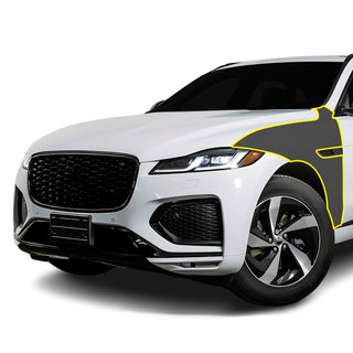 Fits Jaguar F-Pace 2020+ Precut Premium Gloss Black Carbon Fiber Fender Paint Protection Film PPF Decal Film Kit Cover