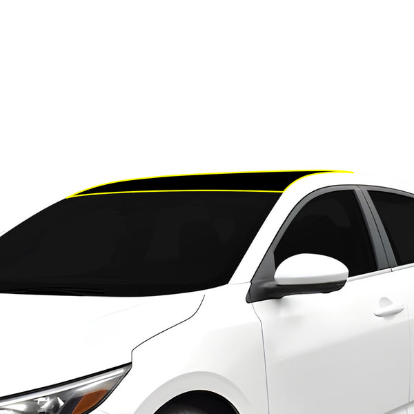 Fits Nissan Sentra 2020+ Precut Premium Gloss Black Carbon Fiber Roof Paint Protection Film PPF Decal Film Kit Cover