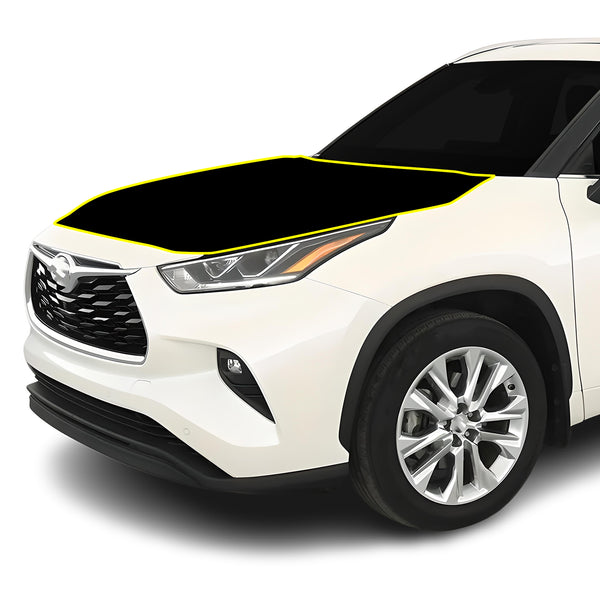 Fits Toyota Highlander 2020-2024 Precut Premium Gloss Black Carbon Fiber Hood Paint Protection Film PPF Decal Film Kit