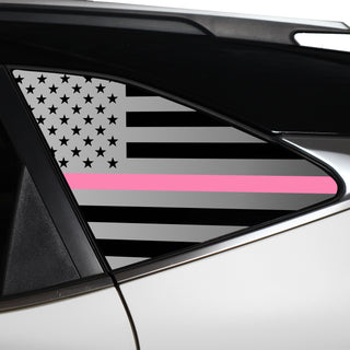 Buy thin-pink-line Quarter Window American Flag Vinyl Decal Stickers Fits Kia Seltos 2021-2024