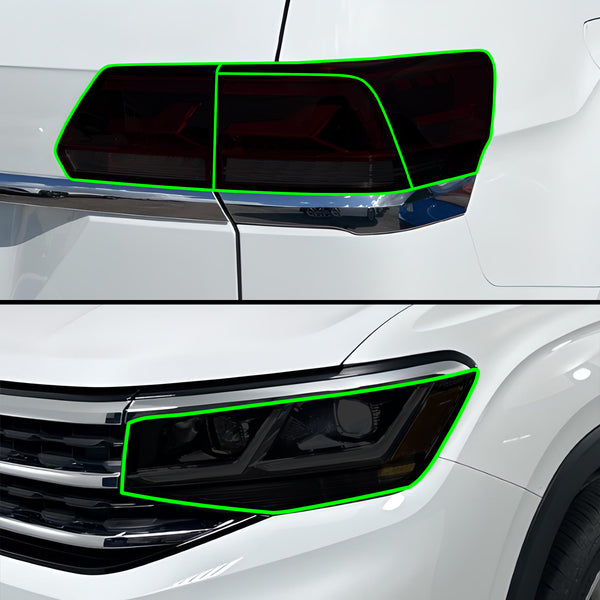 Full Headlight Taillight Precut Smoked PPF Tint Kit Film Overlay Cover Film Fits Volkswagen Atlas 2021-2023