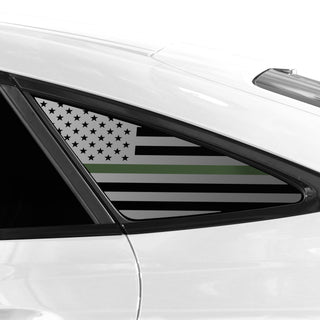 Buy thin-green-line Quarter Window American Flag Vinyl Decal Stickers Fits Mercedes Benz GLE Coupe 2021-2024