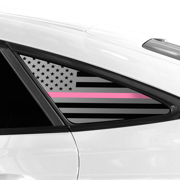 Quarter Window American Flag Vinyl Decal Stickers Fits Mercedes Benz GLE Coupe 2021-2024