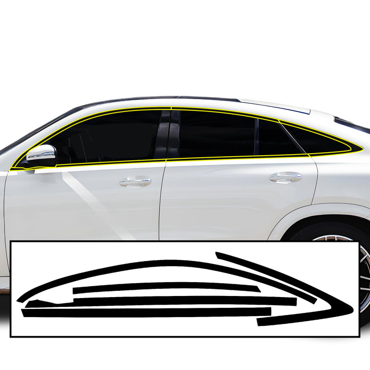 Vinyl Chrome Delete Side Window Trim Wheel Front Grille Blackout Decal Stickers Overlay Film Fits Mercedes Benz GLE Coupe 2021 - 2025 - Bogar Tech Designs
