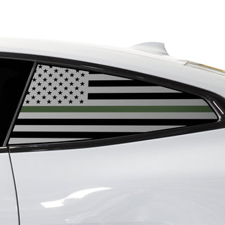 Buy thin-green-line Quarter Window American Flag Vinyl Decal Stickers Fits BMW 4 Series 2021-2024