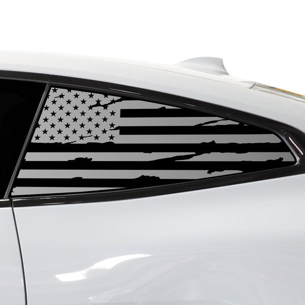 Quarter Window American Flag Vinyl Decal Stickers Fits BMW 4 Series 2021-2024