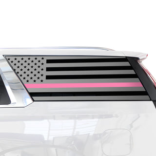 Buy thin-pink-line Quarter Window American Flag Vinyl Decal Stickers Fits Cadillac Escalade ESV 2021-2024