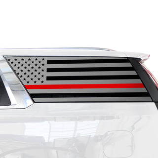 Buy thin-red-line Quarter Window American Flag Vinyl Decal Stickers Fits Cadillac Escalade ESV 2021-2024