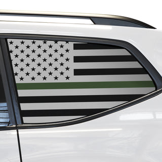 Buy thin-green-line Quarter Window American Flag Vinyl Decal Stickers Fits Volkswagen Atlas 2018-2024