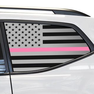 Buy thin-pink-line Quarter Window American Flag Vinyl Decal Stickers Fits Volkswagen Atlas 2018-2024