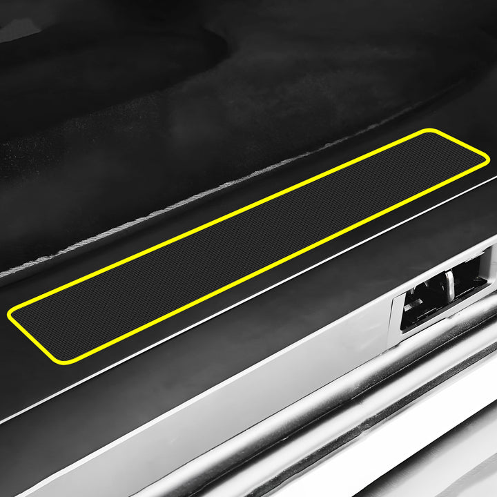 Fits Tesla Model X 2021 - 2024 Precut Door Sill Premium Paint Protection Film PPF Decal Film Kit, Gloss Black Carbon Fiber - Bogar Tech Designs