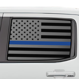 Buy thin-blue-line American Flag Rear Side Window Vinyl Decal Stickers Fits Ford Maverick 2022 2024