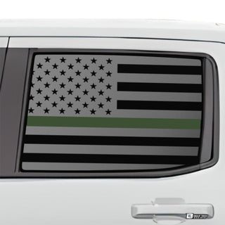 Buy thin-green-line American Flag Rear Side Window Vinyl Decal Stickers Fits Ford Maverick 2022 2024