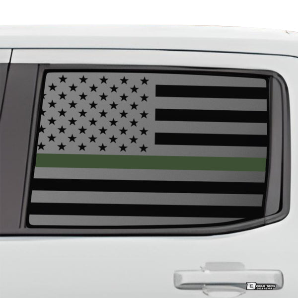 2022-2025 Ford Maverick Rear Middle Window American Flag Decal