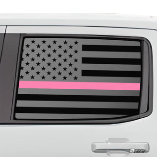 Buy thin-pink-line American Flag Rear Side Window Vinyl Decal Stickers Fits Ford Maverick 2022 2024