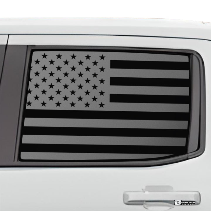 American Flag Rear Side Window Vinyl Decal Stickers Fits Ford Maverick 2022 - 2025 - Bogar Tech Designs
