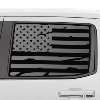 Buy distressed-black American Flag Rear Side Window Vinyl Decal Stickers Fits Ford Maverick 2022 2024