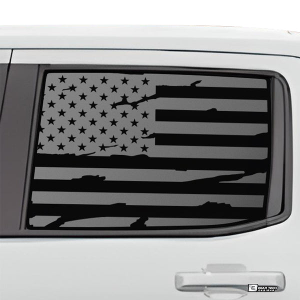 American Flag Rear Side Window Vinyl Decal Stickers Fits Ford Maverick 2022 2024