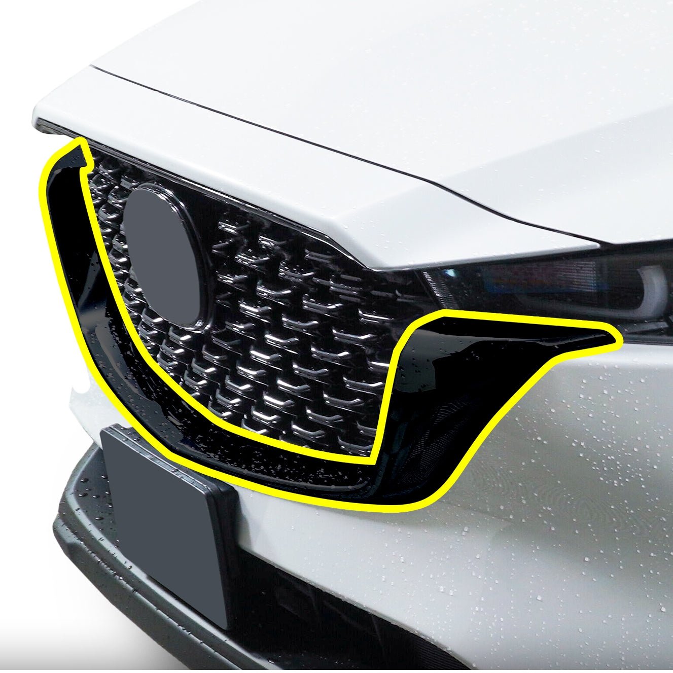 Window Grille Bumper Vinyl Chrome Delete Trim Blackout Decal Stickers Overlay Film Fits Mazda CX - 5 2017 - 2025 - Bogar Tech Designs
