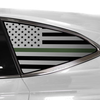 Buy thin-green-line Quarter Window American Flag Vinyl Decal Stickers Fits Acura MDX 2022-2024