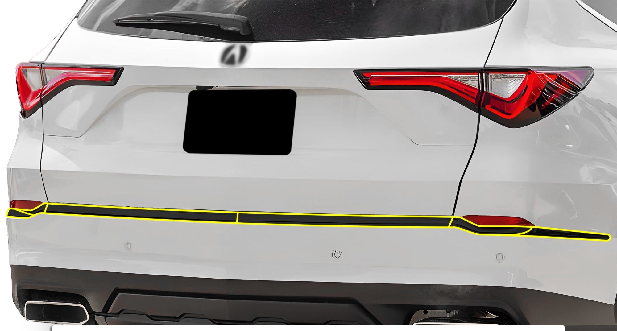 Vinyl Chrome Delete Grille Side Window Rear Blackout Decal Stickers Overlay Film Fits Acura MDX 2022 - 2025 - Bogar Tech Designs