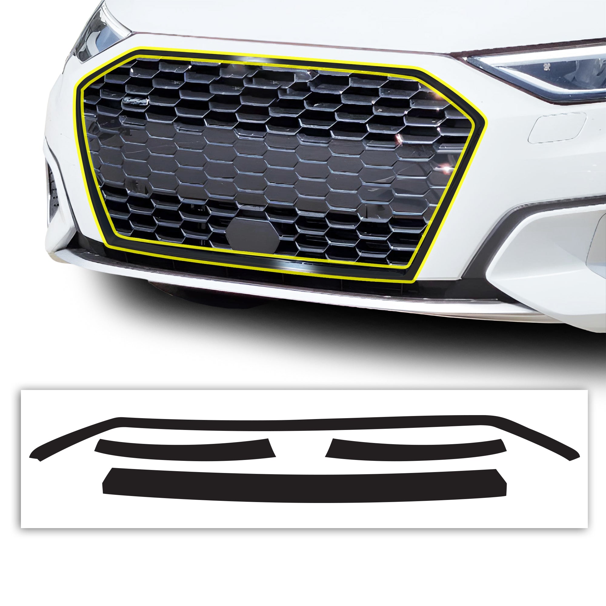 Vinyl Chrome Delete Grille Window Wheel Blackout Decal Stickers Overlay Film Fits Audi A3 2022 - 2025 - Bogar Tech Designs