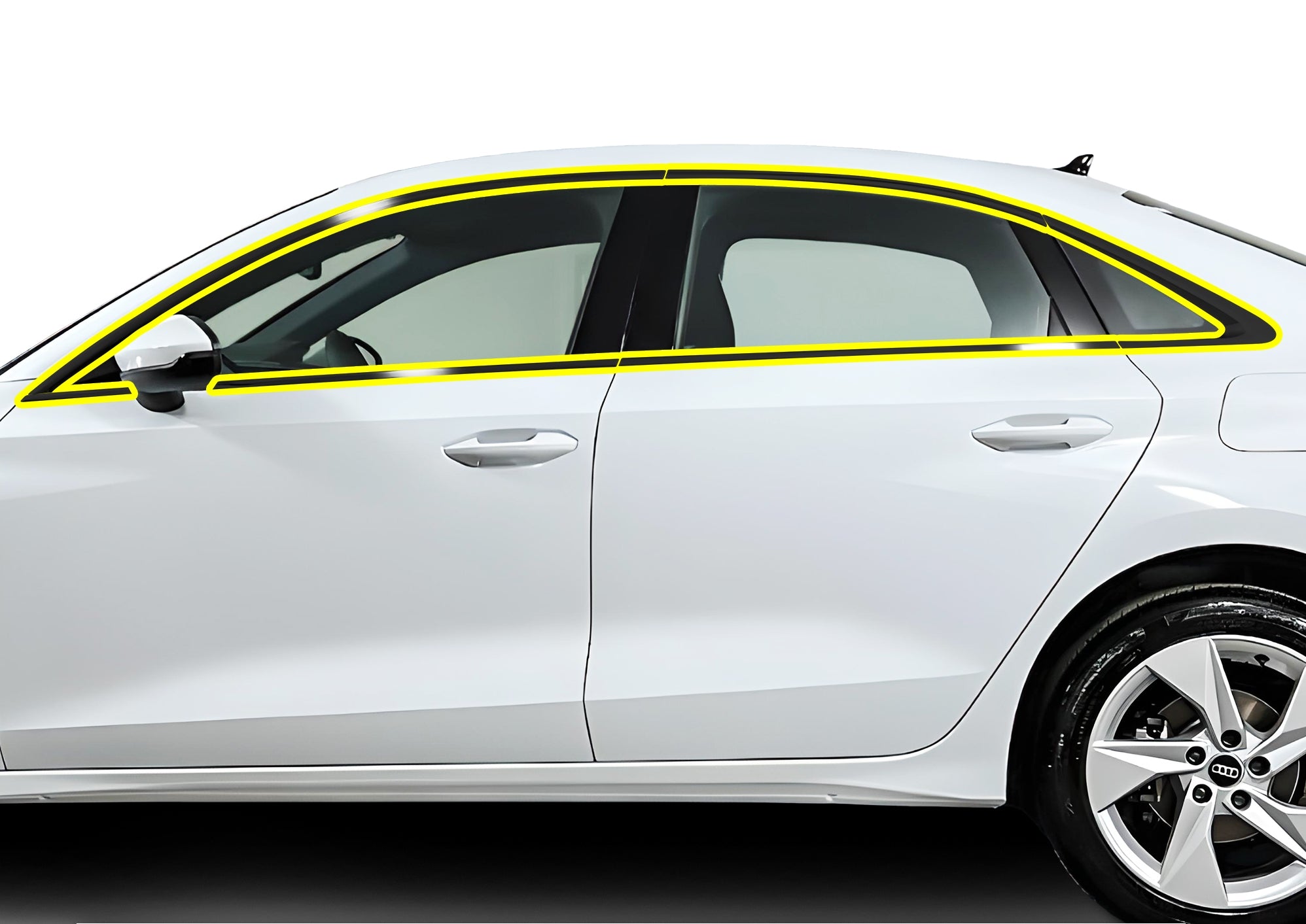 Vinyl Chrome Delete Grille Window Wheel Blackout Decal Stickers Overlay Film Fits Audi A3 2022 - 2025 - Bogar Tech Designs