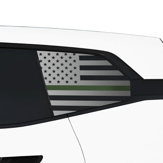 Buy thin-green-line Quarter Window American Flag Vinyl Decal Stickers Fits BMW iX 2022-2024