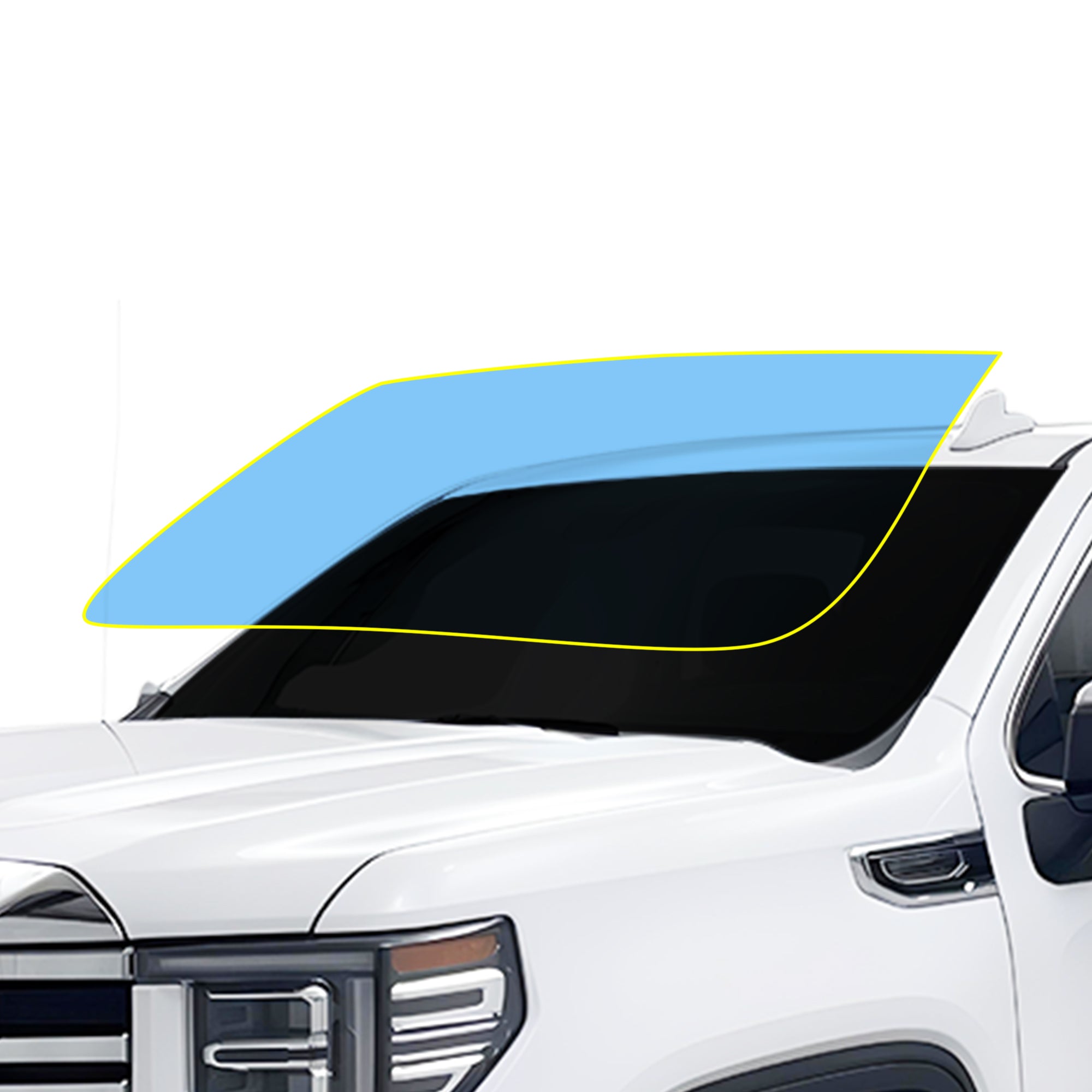 Precut Front Rear Windshield Premium Protection Self Healing Film Kit For GMC Sierra 2019+ - Bogar Tech Designs