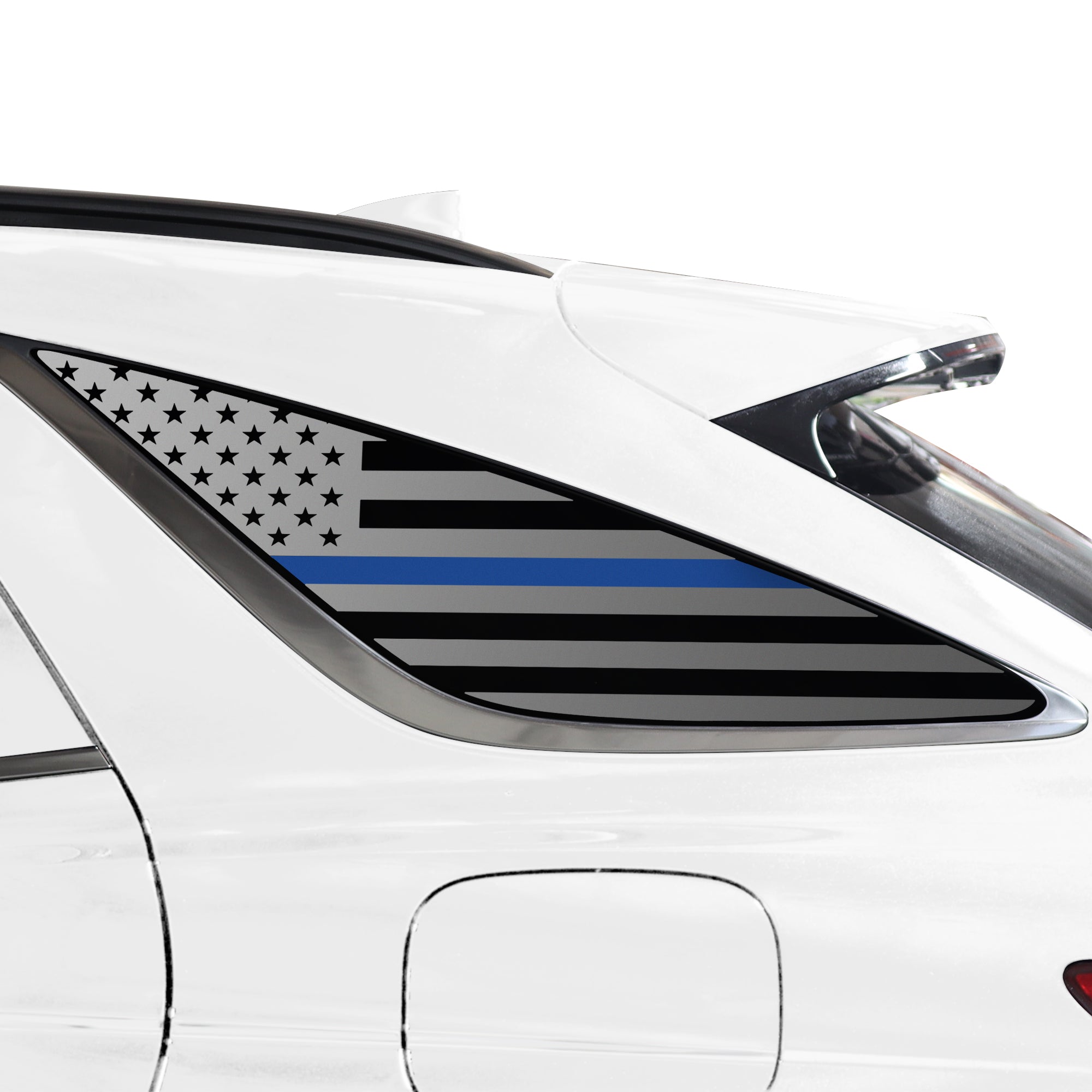 Quarter Window American Flag Vinyl Decal Stickers Fits Genesis GV70 2022 - 2025 - Bogar Tech Designs