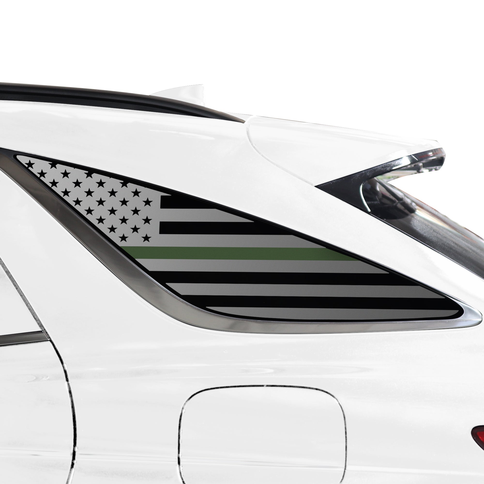 Quarter Window American Flag Vinyl Decal Stickers Fits Genesis GV70 2022 - 2025 - Bogar Tech Designs