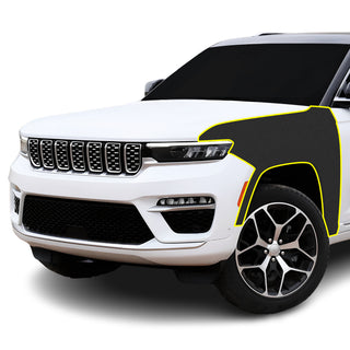 Fits Jeep Grand Cherokee 2022+ Precut Premium Gloss Black Carbon Fiber Fender Paint Protection Film PPF Decal Film Kit