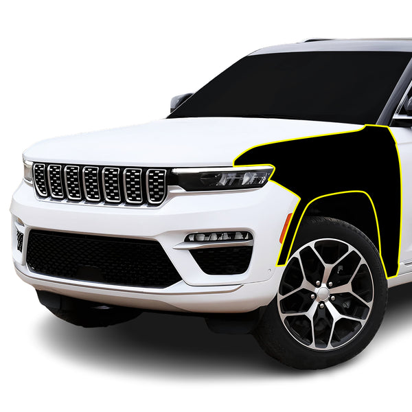 Fits Jeep Grand Cherokee 2022+ Precut Premium Gloss Black Carbon Fiber Fender Paint Protection Film PPF Decal Film Kit